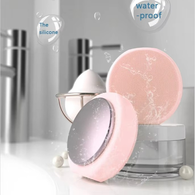 Silicone Face Scrubber Electric - Silicone elétrico sonic vibração facial escova
