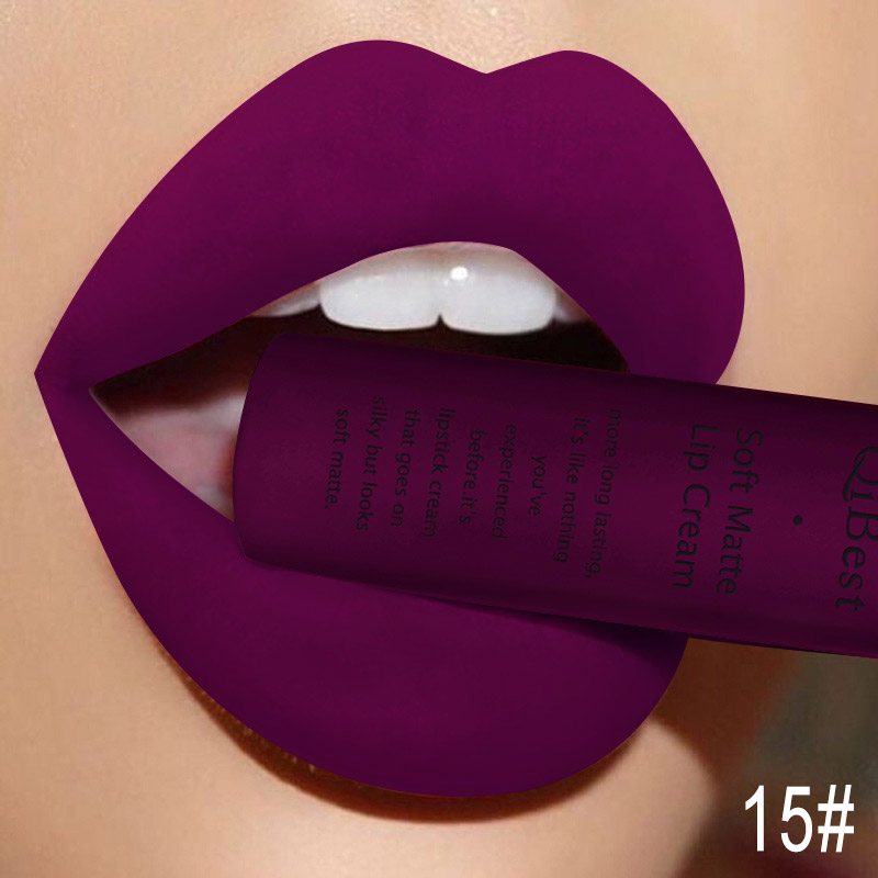 Matte Velvet Lip Tint Long Lasting - Qibest sexy veludo fosco brilho labial