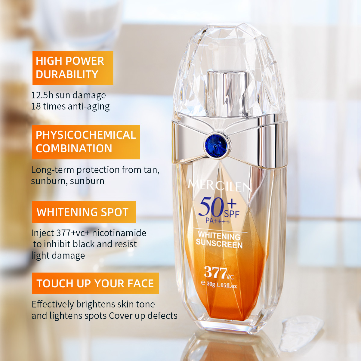 Protetor Solar Mercilen 30g, S - Spf 50 Waterproof Sunscreen avaliação e preço
