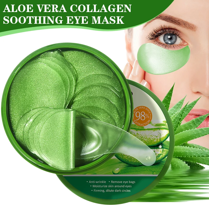 60 pçs aloe vera colágeno másc - Collagen Under Eye Patches avaliação e preço