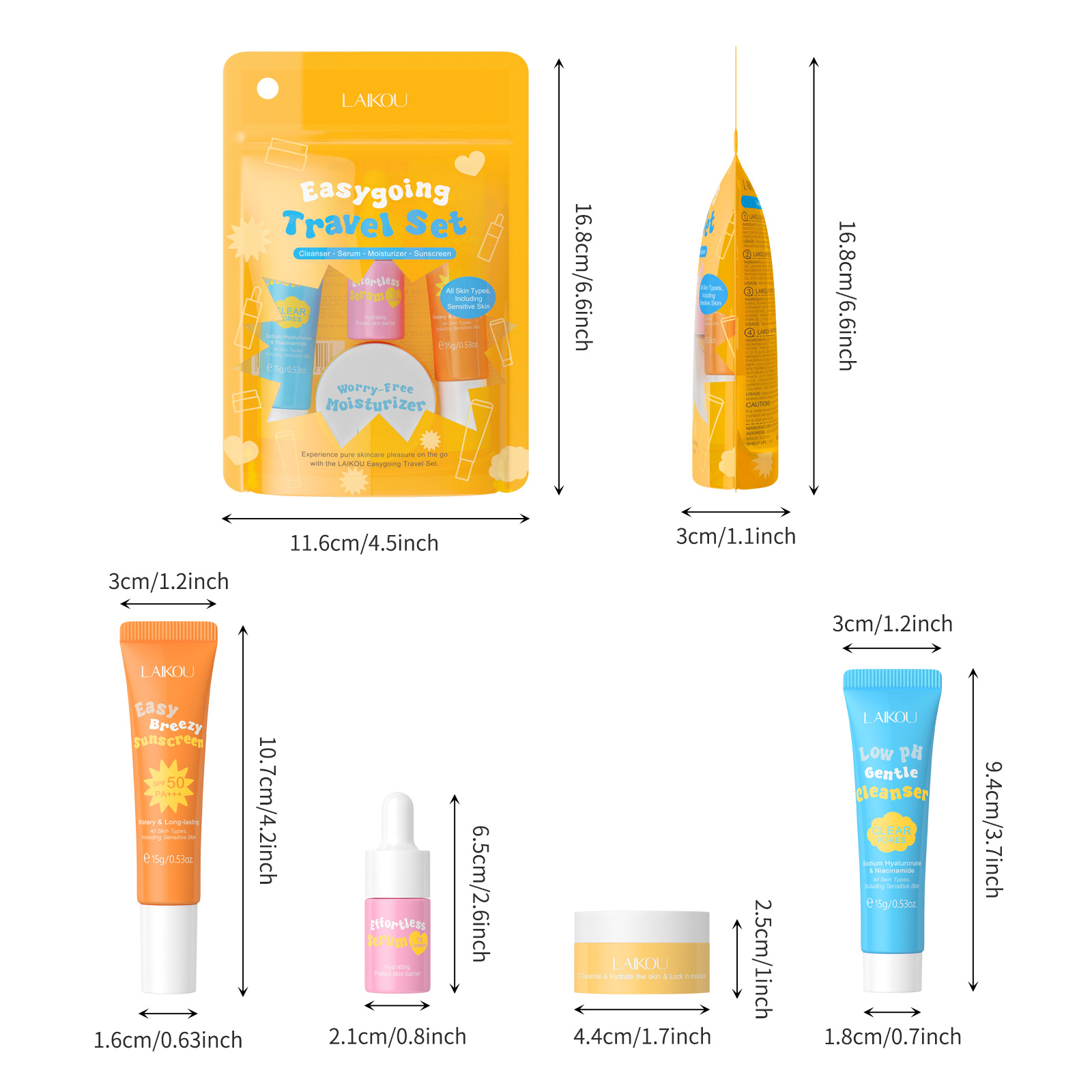 4 pçs laikou ceramida terno de - Hyaluronic Acid Facial Serum avaliação e preço