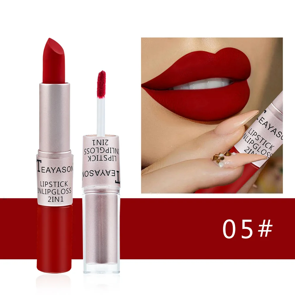 1pc batom rosa sexy brilho lab - Matte Velvet Lip Tint Long Lasting avaliação e preço