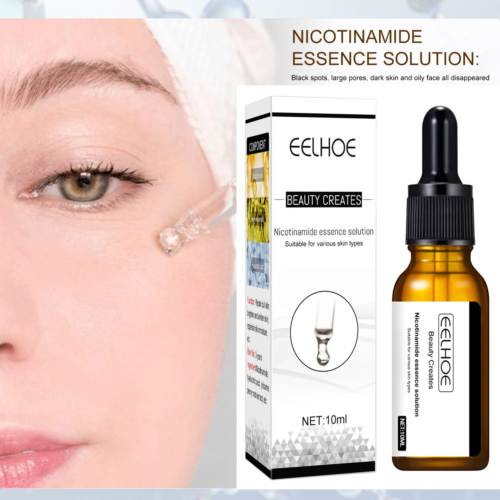Clareador rosto soro encolher  - Niacinamide Pore Shrinking Essence avaliação e preço