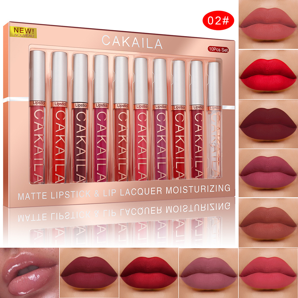 Conjunto de 4/10 peças de Glos - Matte Velvet Lip Tint Long Lasting avaliação e preço