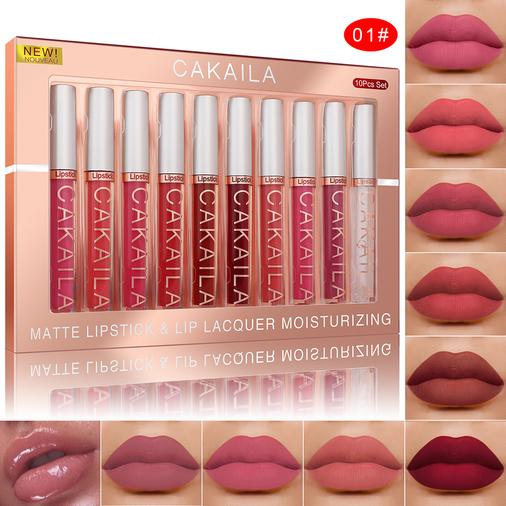 Conjunto de 4/10 peças de Glos - Matte Velvet Lip Tint Long Lasting avaliação e preço