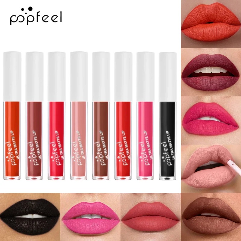 Batom líquido preto fosco punk - Matte Velvet Lip Tint Long Lasting avaliação e preço