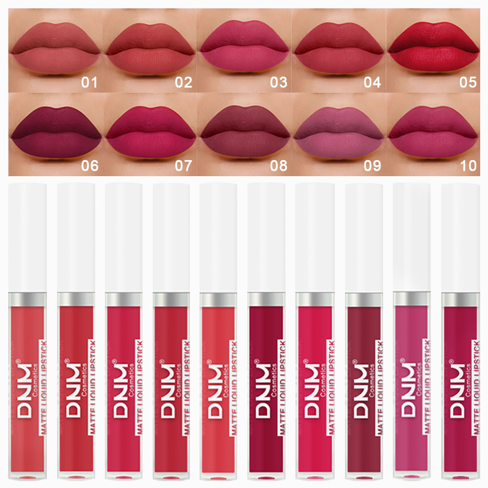 DNM 18 Cores Batom Líquido Mat - Matte Velvet Lip Tint Long Lasting avaliação e preço