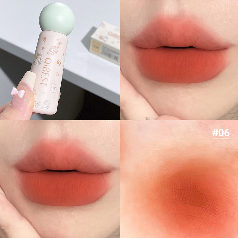 Qibest bonito veludo fosco lam - Matte Velvet Lip Tint Long Lasting avaliação e preço