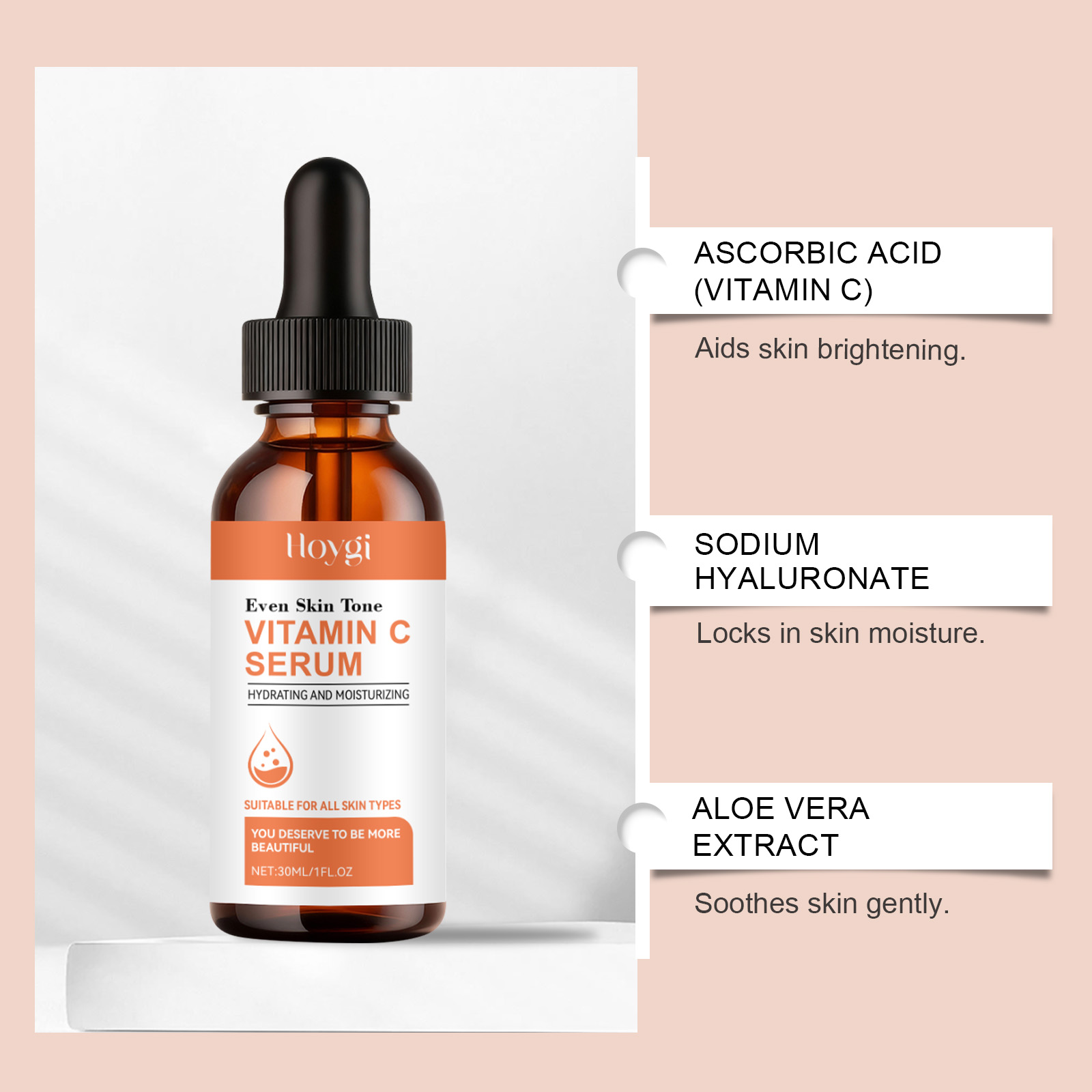 Sérum de Vitamina C para o Ros - Hyaluronic Acid Facial Serum avaliação e preço