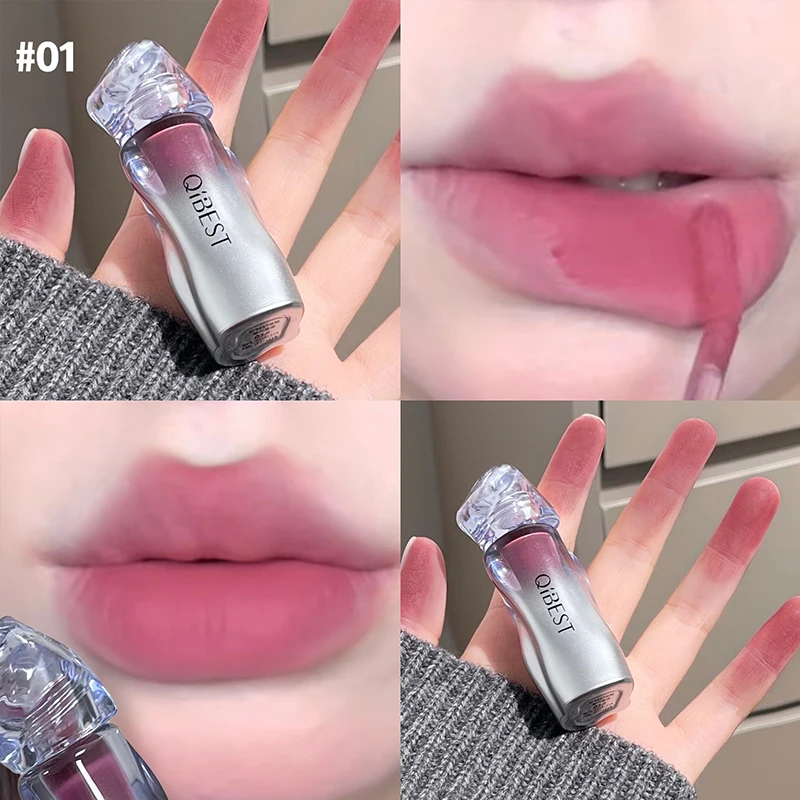 Qibest batom líquido de veludo - Matte Velvet Lip Tint Long Lasting avaliação e preço